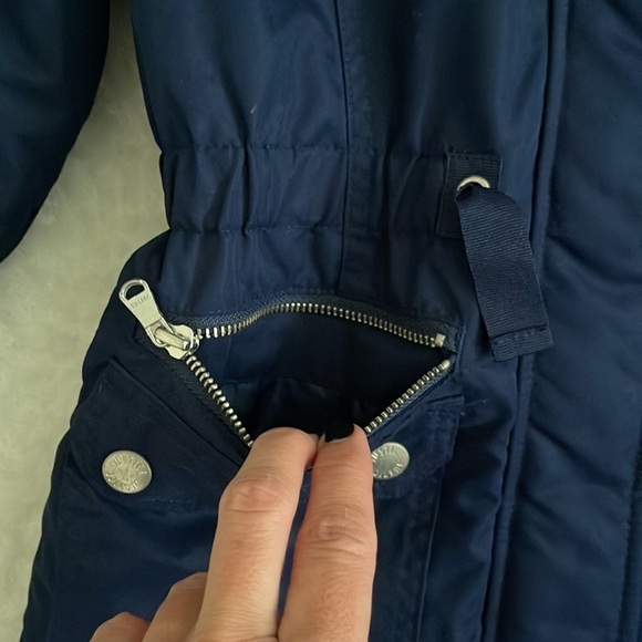 (NWT) Justice Big Girl’s Navy Hooded Parka Jacket, Size: (6/7) - Picture 11 of 16